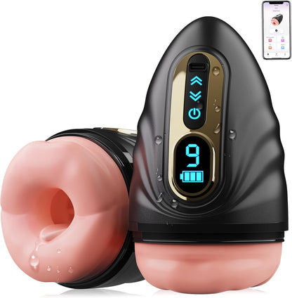 Penis Trainer Vibrator Sexmaschine Masturbationsgerät mit 9 Vibrationsstufen