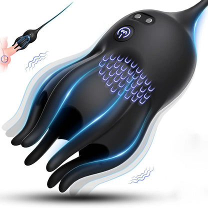 Elektrischer Penistrainer Vibrator Eichelstimulator mit 10 Vibrationsmodi