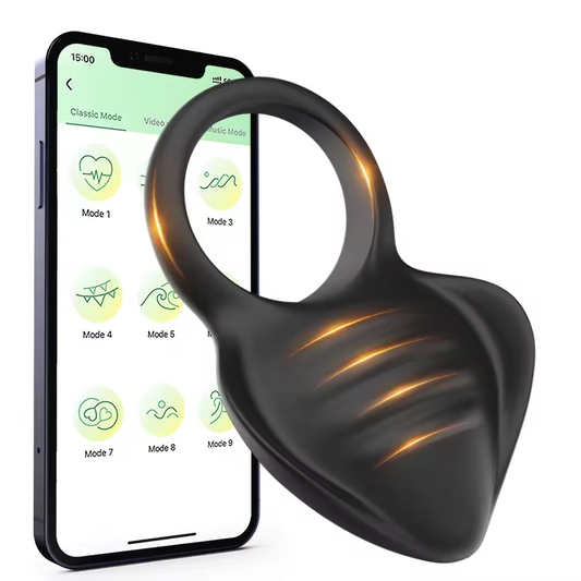 App-gesteuerter Cock Ring Penis Vibrator mit 9 Vibrationsmodi