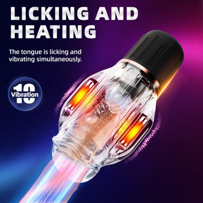 3 IN 1 Penistrainer Vibrator Masturbator mit 10 Vibrations & Leck & Heizmodi