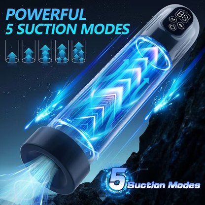 4 IN 1 Elektrische Penispumpe Taschenmuschi Masturbator mit 5 Saugstufen & 6 Trainingsmodi
