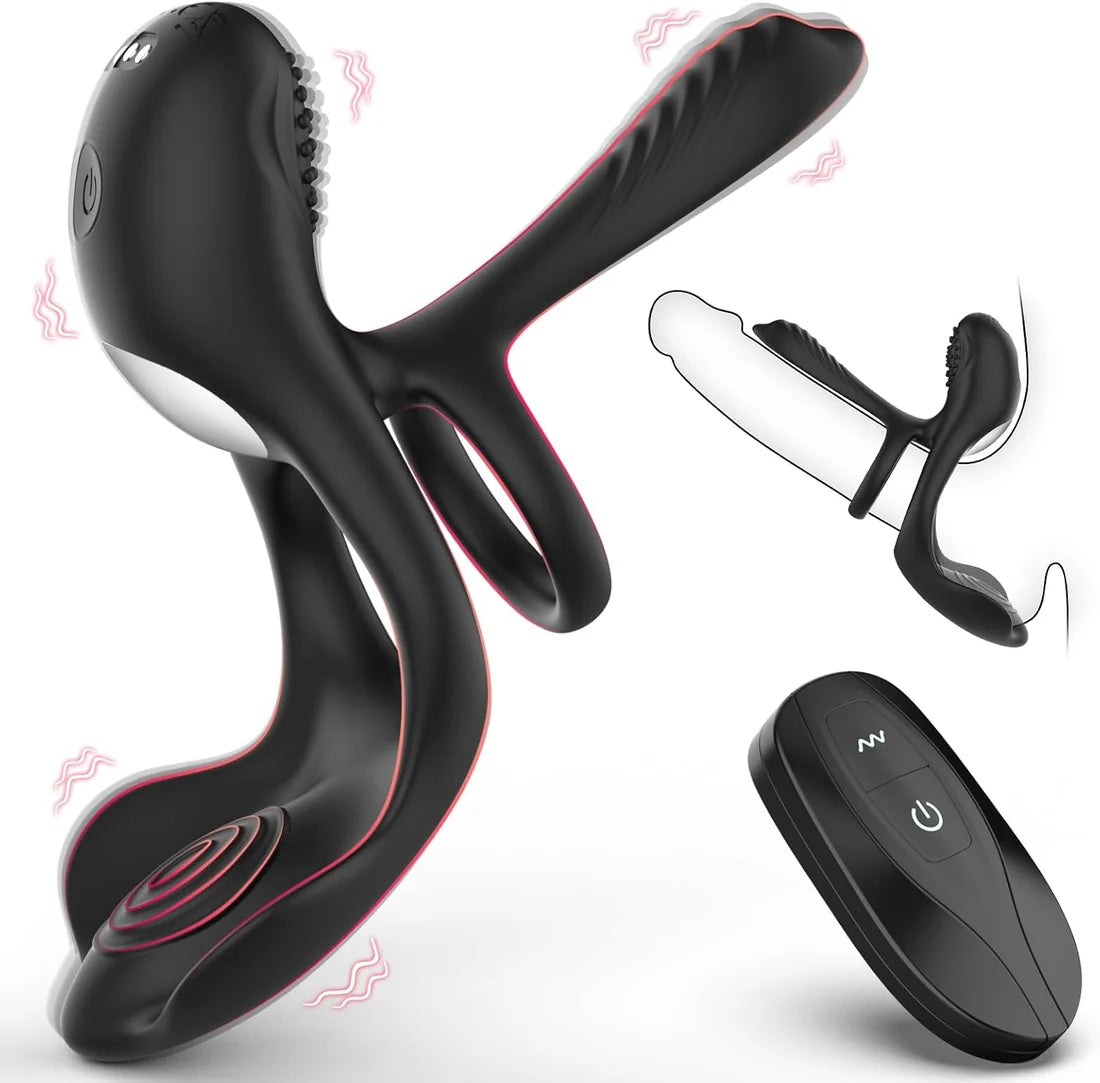3 IN 1 Paare Vibrator Penisringe Erektion Stimulator mit 10 Vibrationsmodi