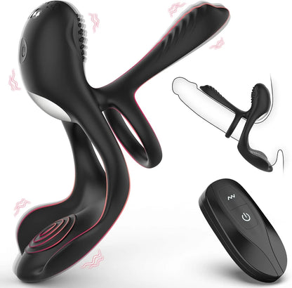 3 IN 1 Paare Vibrator Penisringe Erektion Stimulator mit 10 Vibrationsmodi
