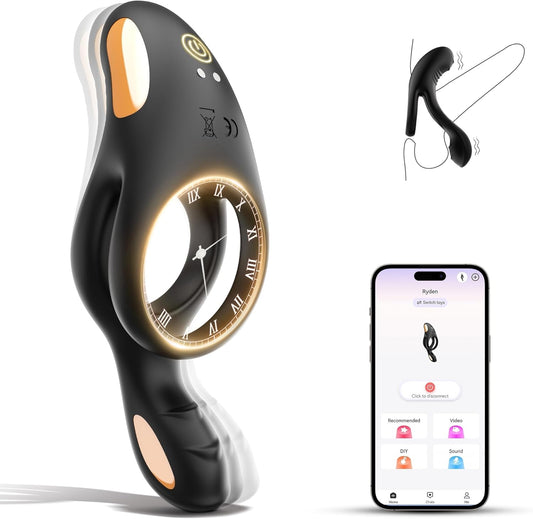 Dual Cockring Massagegerät Penistrainer Vibrator mit 10 Vibrationsmodi