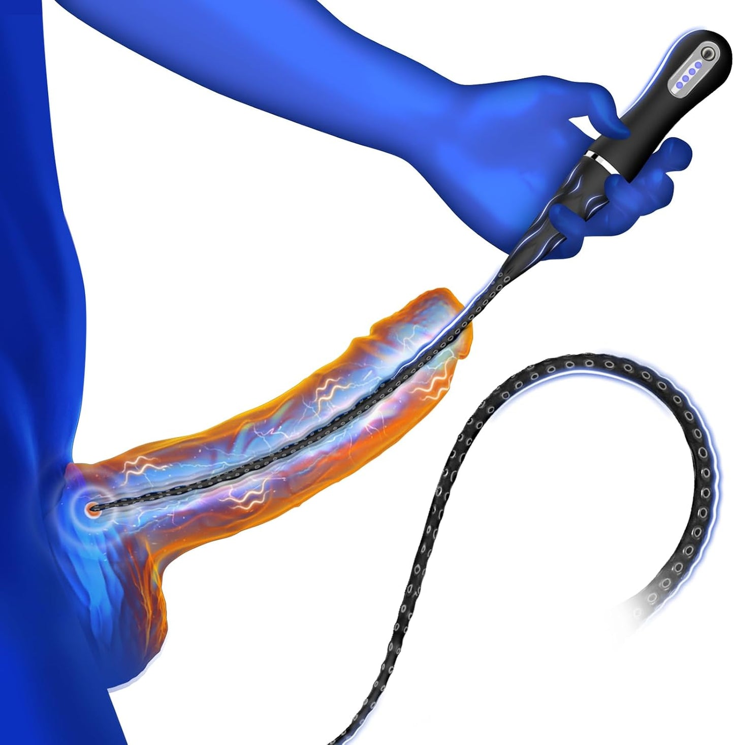 Oktopus Tentakel-Sonden Harnröhrenvibrator Prostata-Massagegerät Penisplug mit 10 Vibrationsmodi