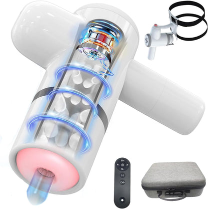 Automatische Befeuchtender Masturbator Blowjob Maschine mit 8 Stoß und Saugmodi