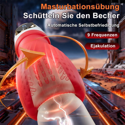 3 IN 1 Penistrainer Vibrator Massagegerät Eichel Stimulator mit 9 Vibrationsmodi
