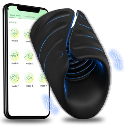 APP Steuerung Penis Vibrator Glans Trainer Masturbator Stroker mit 10 Vibrationen