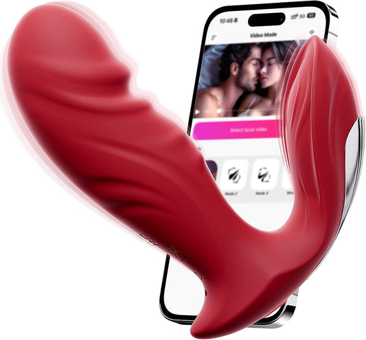 APP-gesteuertes Butterfly Vibrator Klitoris Stimulator mit 9 Vibrationsmodi