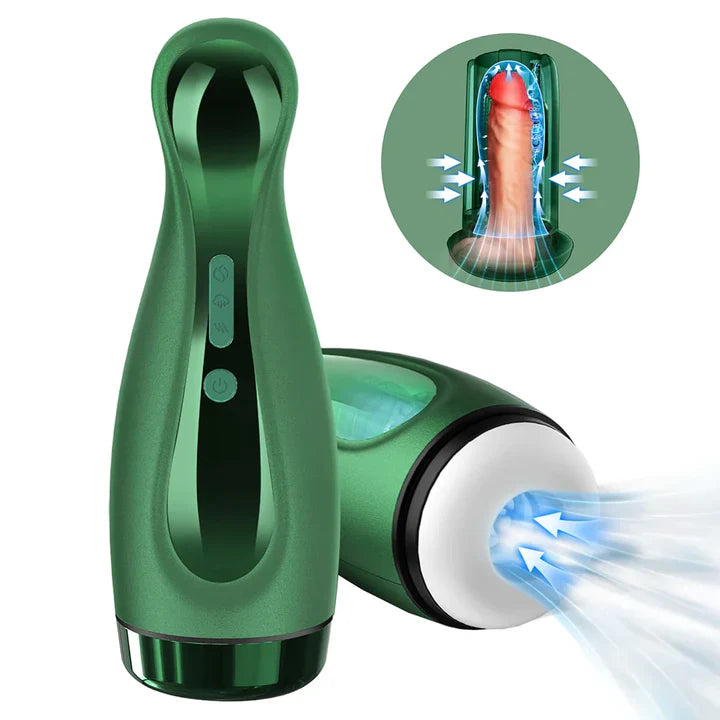 Automatischer Stroker Blowjob Masturbatoren mit 3 Saugnäpfen und 6 Starken Vibrationen