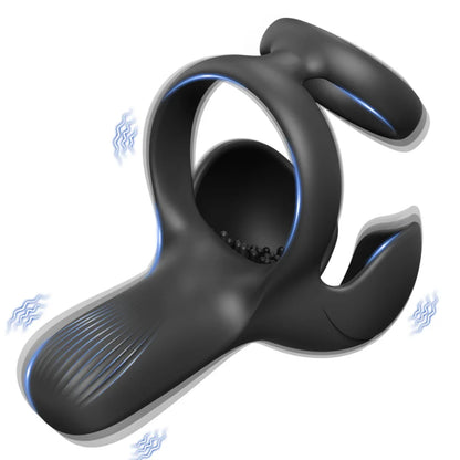 Mehrfachstimulation Penistrainer Cock Ring mit Verschiedenen Vibrationsmodi