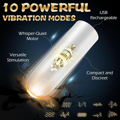 Elektrischer Penistrainer Vibrator Masturbatoren mit 10 Leistungsstark Vibrationenmodi