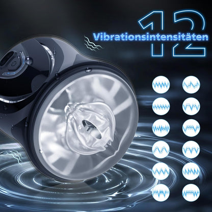 Automatischer Masturbator Penistrainer Oral Stroker mit 12 Vibrationsmodi