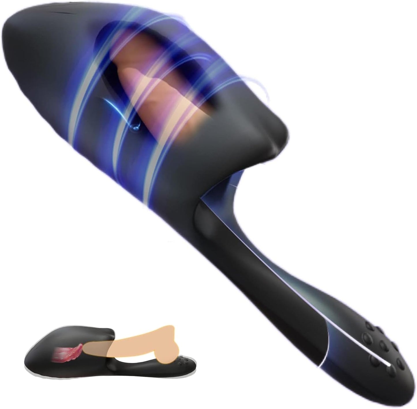 3 IN 1  Penisvibrator Eicheltrainer Massage Masturbator mit 10 Vibrationsmodi