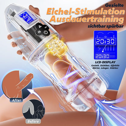 Automatischer Masturbator Penispumpe Stroker mit 7 Saugmodi und 10 Vibrationsstufen