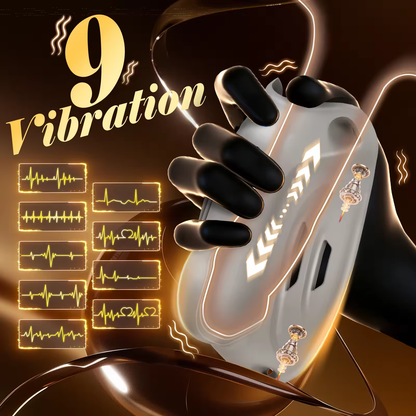 APP-Fernbedienung Masturbator Vergrößerter Hoden Booster mit 9 Vibrationsmodi
