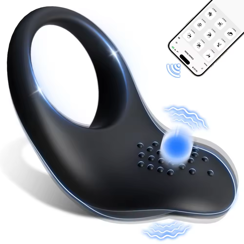 APP-Steuerung Vibrierender Penisring Stimulator mit 9 Schwingungsmoden