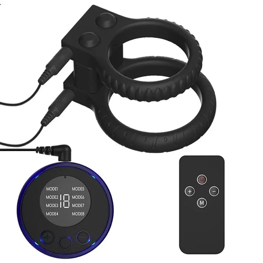 Elektroschock Lock Cockring Penistrainer Eichelstimulator mit 19 Modi