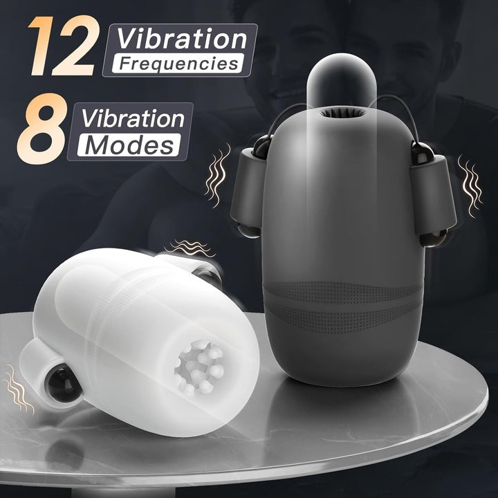 6 in 1 Automatische Penistrainer Vibratoren Masturbatoren mit 8 x 12 Vibrationsmodi