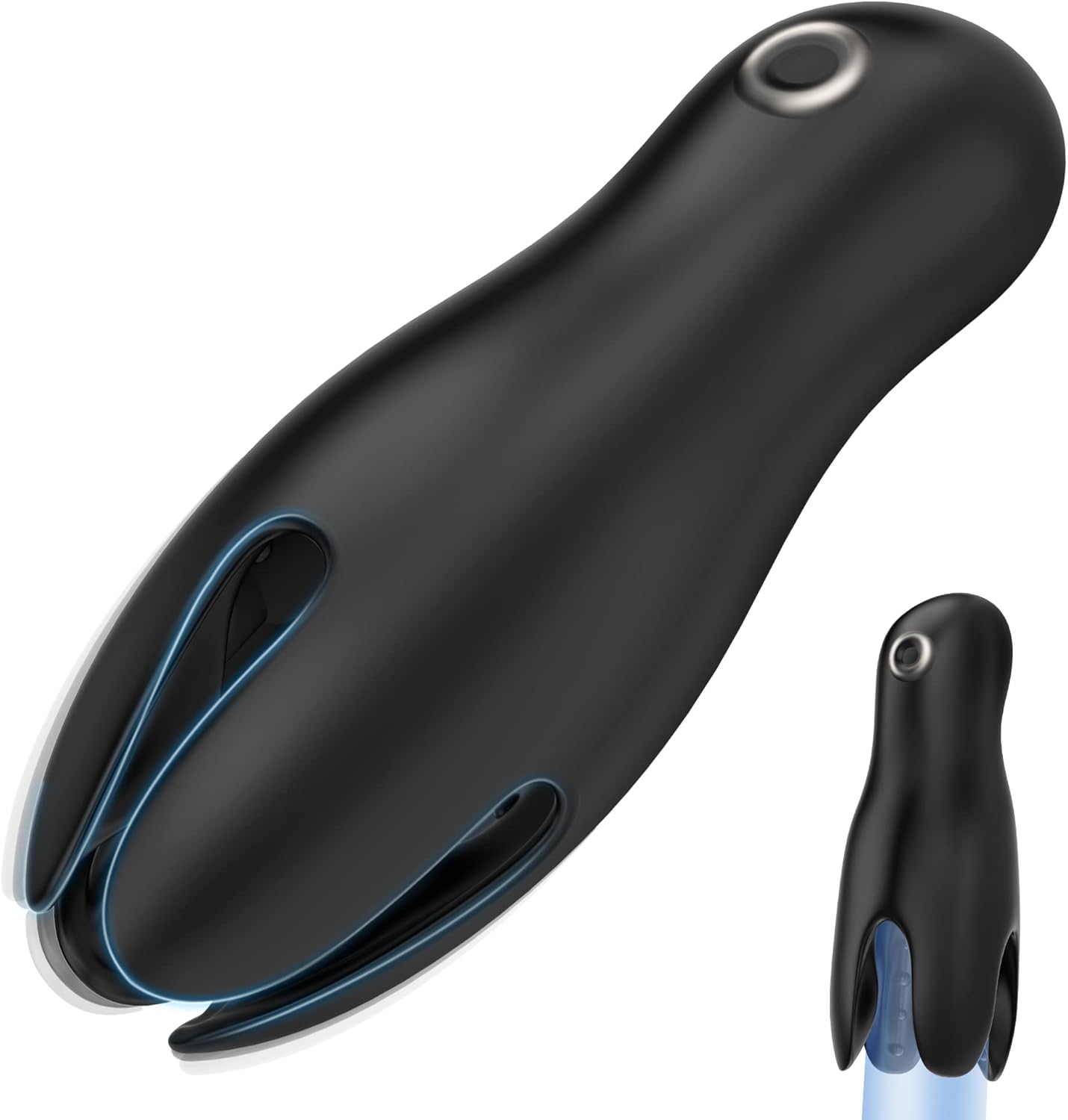 Halbverhüllter Penis Trainer Vibrator Eichelstimulator mit 10 Vibrationsmodi