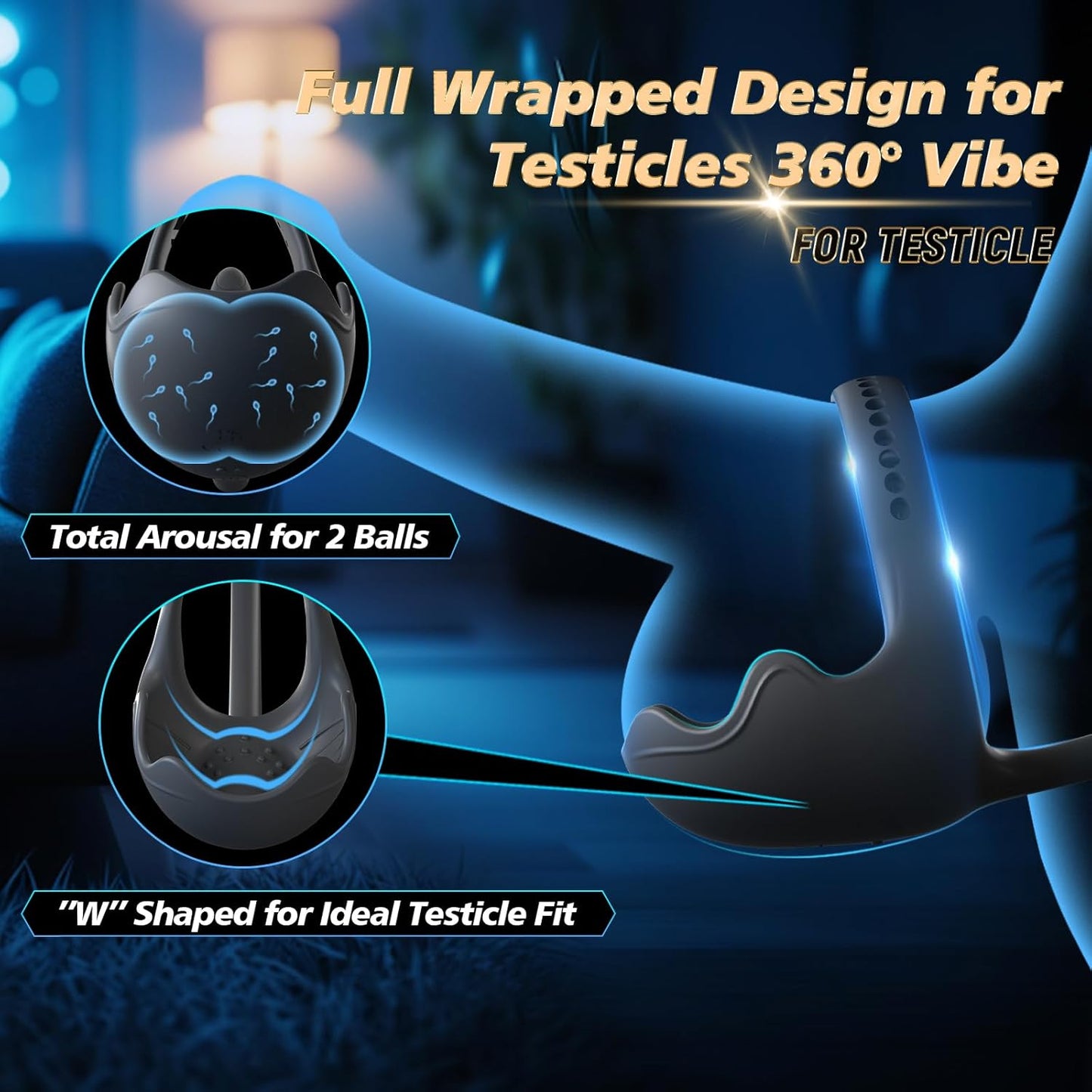 3 IN 1 Analplug Vibrator Hoden-Taint-Stimulator Penisring mit 10 Vibrations