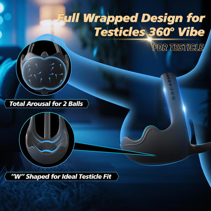 3 IN 1 Analplug Vibrator Hoden-Taint-Stimulator Penisring mit 10 Vibrations