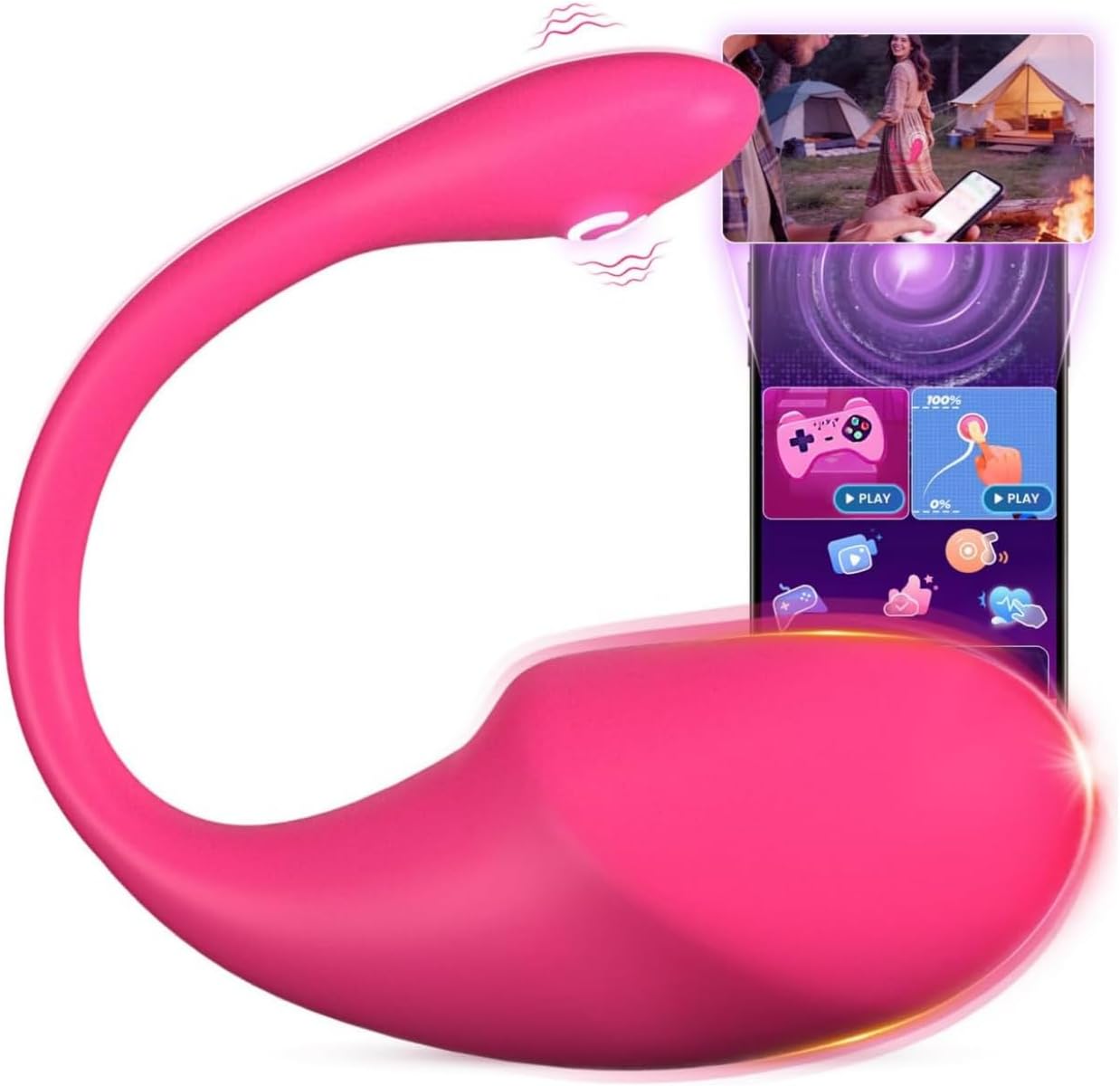 KI-Sync Vibrator Klitoris Stimulator mit 10 Vibration Modi
