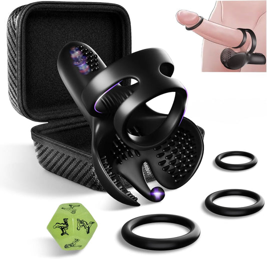 APP-gesteuerter Penis Trainer Vibrator Cock Ring mit 9 Vibrationsmodi