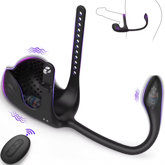 3 IN 1 Analplug Vibrator Hoden-Taint-Stimulator Penisring mit 10 Vibrations