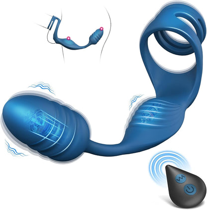Analvibratoren Prostatamassagegerät Stimulator Penisring mit 10 Vibrationsmodi