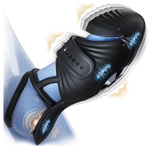 4 IN 1 Penis Trainingsvibrators Testicle Eichelvibrator Cock Ring mit 10 Vibrationsmodi