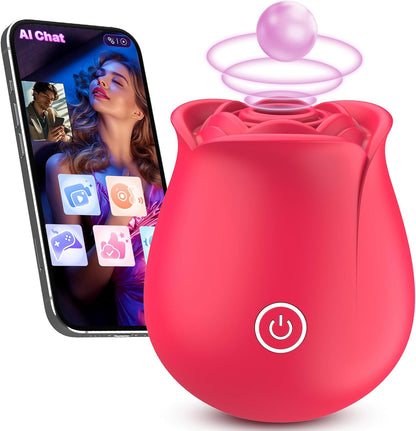 Rose Saugvibrator G-Punkt Vibrator Klitorisstimulator mit 9 Saugaufsätzen