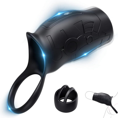Cockring Penishüllen Vibrator Training-Extender Masturbator mit 10 Vibrationsmodi