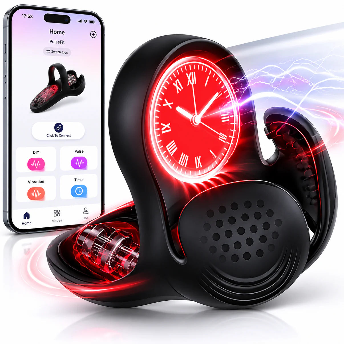 Mehrfachstimulation Penistrainer Cock Ring mit Verschiedenen Vibrationsmodi
