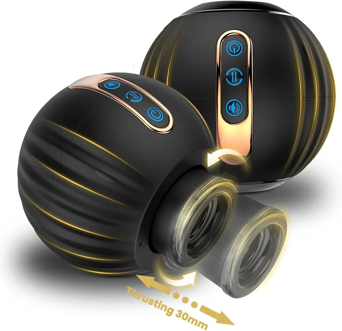 Elektrischer Penistrainer Vibrator Masturbator mit 8 Rotationsmodi und Stoßfunktion