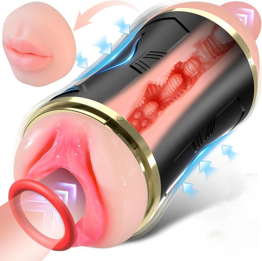 Offener Realistischer Masturbator Penistrainer Vibrator mit 10 Vibrationsmodi