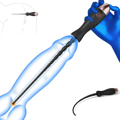 Penis Trainer Plug Vibrator Sonden Harnröhrenstimulator mit 10 Vibrationsmodi