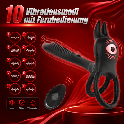 Ferngesteuerter Cock Ring Penisrainer Vibrator G-Punkt Aufsatz mit 10 Modi