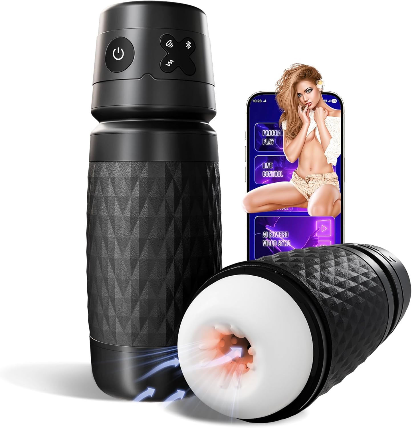 Freihändiger Masturbator Stroker Sexmachine mit 3 Saug & 4 Vibrationsmodi