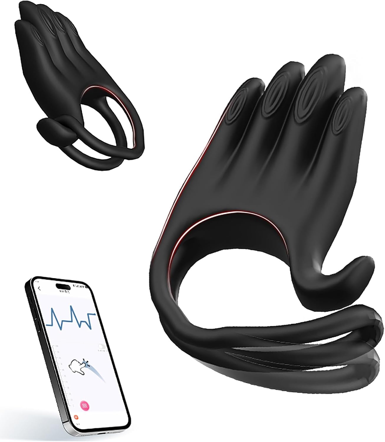 App Steuerung Penistrainer Vibrator Cock Ring Stimulatot mit 9 Vibrations Modi