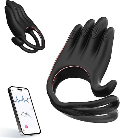 App Steuerung Penistrainer Vibrator Cock Ring Stimulatot mit 9 Vibrations Modi
