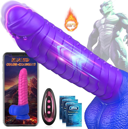 Monster Dildo Vibrator Analvibratoren mit Stoßfunktion & Vibrations & Heizung