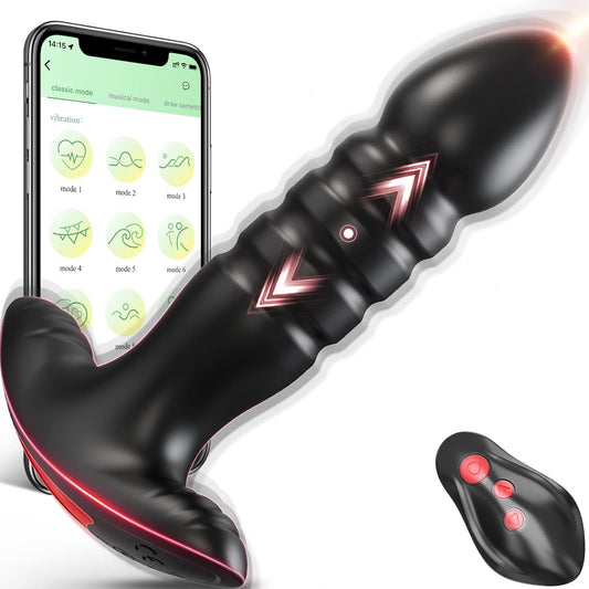 Analvibrator Prostata Massagegerät Stimulator mit 7 Stoß und Vibrationsmodi