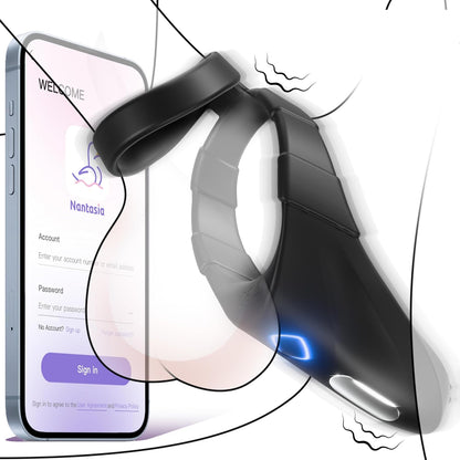 Doppelte Cockring Penistrainer Vibrator Stimulator mit 10 Vibrationsmodi