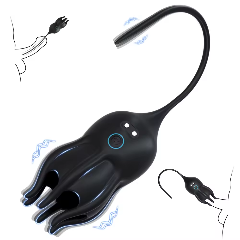 Elektrischer Penistrainer Vibrator Eichelstimulator mit 10 Vibrationsmodi