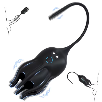 Elektrischer Penistrainer Vibrator Eichelstimulator mit 10 Vibrationsmodi