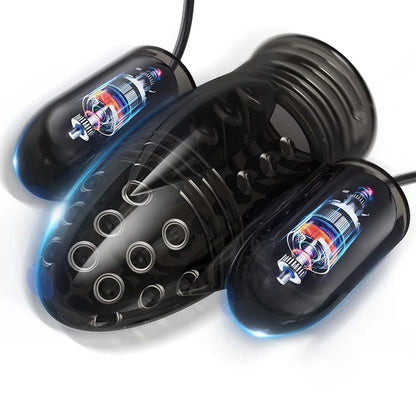 Eichelvibrator Penistrainer Verzögerungsmassagegerät mit 2 Motoren & 10 Vibrationsmodi