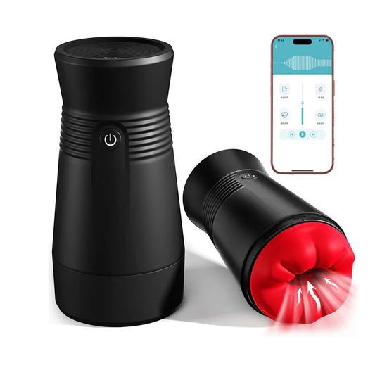 360° Umwickelter Penistrainer Stroker Blowjob Masturbator mit 9 Saug und Vibrationsmodi