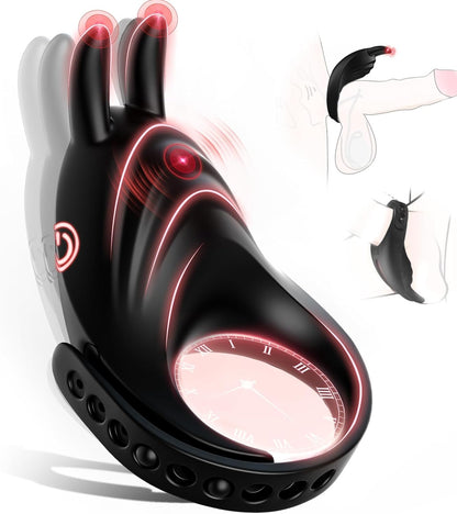 Rabbit Vibrator Penis Trainer Stimulator Cock Ring mit 7 Vibrationsmodi
