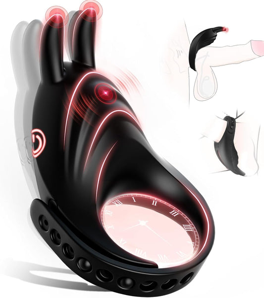 Rabbit Vibrator Penis Trainer Stimulator Cock Ring mit 7 Vibrationsmodi